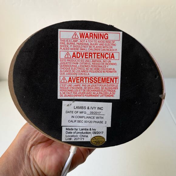 Lambs & Ivy Pink Nursery Room Lamp Baby Girl Animals Elephant Monkey Theme Decor - Picture 14 of 16